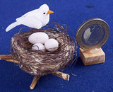 Dollhouse Miniatures decor accessories dolls miniatures Realisitic Bird's nest , Bird hatching eggs , doll house furniture 1:6 scale chicks