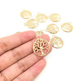 Y&Y Star 20mm Lovely Round Lotus Flower Charms Pendants DIY Antique Charms Pendant for Crafting