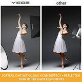 YICOE Softbox Lighting Kit with 60 cm Reflector Professional Continuous Studio Photography Equipment with 2 95W Bulbs 5500K for Filming Portrait Product Shooting Photography Video