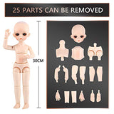 UCanaan BJD Doll, 1/6 SD Dolls 12 Inch 18 Ball Jointed Doll DIY Toys with Full Set Clothes Shoes Wig Makeup, Best Gift for Girls-Shallow