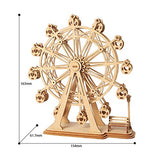 Rolife Ferris Wheel Wooden Puzzle Toy 3D Wooden Model Kits Architecture Kits Great Gifts for Boys,Girls,Women,Children,Adult