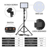 EMART LED Video Light 11 Brightness/4 Color Filters Dimmable Photography Continuous Table Top Lighting, Adjustable Tripod Stand, USB Portable Fill Light for Photo Studio Shooting