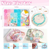 Colorful Candy Beads Jewellery Bracelet Making Kit ,Acrylic Clear Jewellery Beads for Adult Girl Bracelet Necklace Ring Headdress Hair Ornament Earrings, Candy Rabbit Round Jewellery Kit DIY Beading