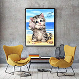 Anbys 5D DIY Diamond Painting Cat Full Drill Kits for Adults Kids Diamond Art Craft Gift for Home Wall Decor (11.8 x 15.8 in)