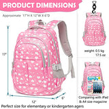 BLUEFAIRY Girls Backpack for Kids Elementary School Bags Bookbag for Child Teens Lightweight Waterproof Nylon Sturdy Gifts Mochila Para 5.6.7.8.9.10 Niñas(Pink)