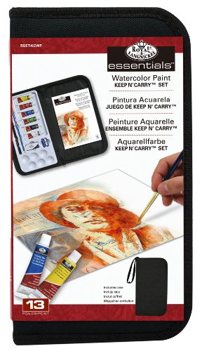 Royal & Langnickel Watercolor Paint Essentials Keep N' Carry Set