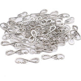 HUELE 100pcs Infinity Symbol with Love Pattern Connectors Charms Pendants for DIY Jewelry Making