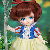 Y&D BJD Dolls 1/8 Princess Doll 6.2 Inch Ball Joints Doll DIY Toy Gift for Children Joints Lifelike Pose with Gorgeous Dress Shoes Wig Beautiful Makeup for Birthday