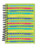 Spiral Bound Thick Notebook Set (4 Notepads Total) 5.5" x 4" - 160 Lined Pages Per Book - Stationery 4 Awesome Designs Featuring Frosted Covers