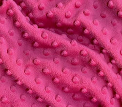 Minky Fabric Dimple Dot HOT PINK / 60" Wide / Sold by the Yard