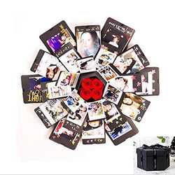 Creative Explosion Box -Scrapbook DIY Photo Album Box for Birthday Anniversary Valentine Day Wedding(Black).