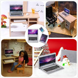 LCXYYY Dollhouse Miniature Laptop Computer Metal Tablet Phone and Mini SLR Camera Simulation Accessories, 1:6 Scale Dollhouse Accessories Dolls Play Sets