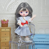 SISON BENNE 16cm BJD Doll 1/8 1/12 Mini SD Dolls Ball Jointed Doll DIY Toys with Full Set Clothes Shoes Wig Makeup,Best Gift for Girls (4#)
