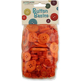 Buttons Galore Hand Dyed Buttons, 5.5-Ounce, Outrageous Orange