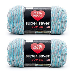 Red Heart Super Saver Jumbo Yarn, 2 Pack, Icelandic 2 Count