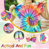 Tie Dye Kit 18 Pieces Non-Toxic Shirt Fabric Color Permanent One-Tier for Parties, Gatherings, Festivals Adding Textile Dyes & Fashion Craft Kits for Kids, Adults and Groups