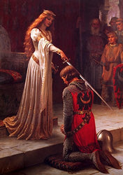 Gifts Delight LAMINATED 24x34 inches Poster: Accolade Knight Middle Ages Award Edmund Blair Leighton Painting