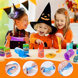 OCHIDO Halloween Party Favor for Kids-24 PCS Slime Kit Halloween Toys,Stress Relief Toys for Halloween Goodie Bag Fillers,School Classroom Rewards Prizes,Halloween Trick Or Treat Bags Toys Bulk