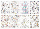 JMEOWIO 8 Sheets Animal Cat Nail Art Stickers Decals Self-Adhesive Pegatinas Uñas Cute Nail Supplies Nail Art Design Decoration Accessories