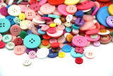 RayLineDo Pack of 100g Plastic Mixed Colors of Various Shaped Buttons for DIY, Sewing and Crafting