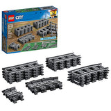 LEGO City Cargo Train 60198 Remote Control Train Building Set with Tracks for Kids(1226 Pieces) & City Tracks 60205 Building Kit (20 Pieces)