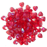 Buttons Galore Sparkletz Red Hearts - Clear Acrylic Gems for Crafts - 3 Packs 36 Grams