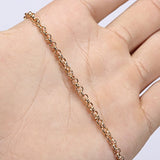 Dcatcher Rolo Chain Curb Chain Necklace Bulk Cable 11 Yards 3.2mm for Jewelry Making (Rose Gold)