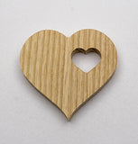 1.5 Inch Wood Hearts For Crafts, Unfinished Wooden Heart Cutout Shape, Wooden Hearts (1.54 Inch