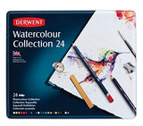 Derwent Colored Pencils, Watercolor, Water Color Pencils, Drawing, Art, Metal Tin, 24 Count