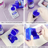 LET'S RESIN Silicone Molds Making Kit 30A, Blue Silicone for Making Molds,2 Part Molding Silicone, Liquid Silicone Rubber Mixing Ratio 1:1 - Ideal for Resin Molds, Silicone Molds DIY Making (20.8oz)