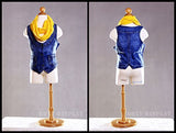 (JF-11C4T) ROXY DISPLAY CAP-C6MN, 4 yrs old Child Body Form white jersey form cover, w/ hips, wooden base fabric.