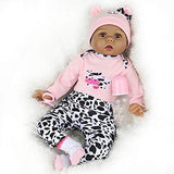 Reborn Baby Dolls 22 Inch Black Girl Dolls Weighted African Realistic Baby Dolls Lifelike Baby Reborn Dolls That Looks Real for Age 3+