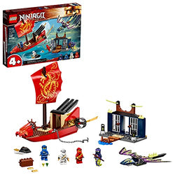 LEGO NINJAGO Legacy Final Flight of Destiny’s Bounty 71749 Ship Playset Building Kit, with Dragon and Jet Ski Toys; New 2021 (147 Pieces)