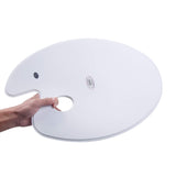 MEEDEN Paint Tray Palette Plastic Oval Shaped Art Pallet for Painting, Best for Acrylic Oil Watercolor, Peel-Off for DIY Craft Professional Art Painting, White 16.5" x 11.8"