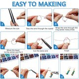 Bealkimm Ring Jewelry Making Kit with 28 Colors Crystal Beads - 2000Pcs Crystal Jewelry Making Kits with Letter Bead, Pliers, Earring, Jewelry Wire and Gemstone Beads