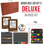 U.S. Art Supply 82 Piece Deluxe Art Creativity Set Bundle with 20 Piece Artist Drawing, Sketching Paper Pack and 12 Color Premium 12ml Acrylic Paint Tube Set