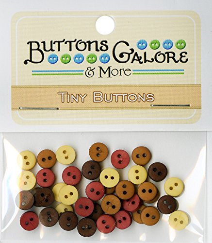 Buttons Galore Tiny Round Buttons, 1/4", Natural