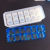 SEVEN HITECH Epoxy Resin Molds Large Art Resin Molds DIY Silicone Resin Casting Kit Box Resin Molds Jewelry Box Molds with 12-Slot Epoxy Molds for Resin Epoxy, Candle Wax, Soap etc