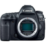 Canon EOS 5D Mark IV DSLR Camera (Body Only) (1483C002) + 64GB Memory Card + Case + Corel Photo Software + 2 x LPE6 Battery + External Charger + Card Reader + LED Light + HDMI Cable + More (Renewed)