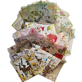 Vintage Scrapbook Background Paper Pads, 60pcs DIY Scrapbooking Vellum Paper Pack, Bronzing Sticker, Decoupage Ephemera for Crafts Making, Embellishments Supplies, Junk Journal by Vilikya 5.1*5.1 in