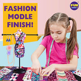 Fashion Designer Kits for Girls, FunKidz Decorate Your Own Jewelry Stand Holder for Kids