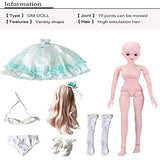 Wenini Demi Doll Series Princess Olivw, BJD Doll SD Doll Princess Bride for Girl Gift and Dolls Collection, Movable Joints Luxury Gift for Xmas Girls, 60cm/24inch (Demi Doll Jasmine)