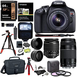 Canon EOS Rebel T6 DSLR Camera Kit, EF-S 18-55mm is II Lens, EF 75-300mm III Lens, RitzGear Wide
