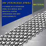 55ft Ball Chain Keychain Dog Tag Chains, 1.5mm Stainless Steel Bead Chain with 100 Pieces Connectors Clasps, Bulk Ball Chains for Jewelry Making Supplies DIY Craft Chain, Small Bead Chain Necklace