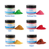 Rolio Mica Powder - 24 Colors x 10g/0.35oz - Epoxy Resin Color Pigment Powder for Slime, Clear Nail Polish, Makeup, Epoxy Resin, Candle Making, Bath Bombs, Soap Colorant, Cosmetic Grade