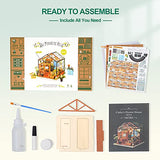 RoWood DIY Miniature Dollhouse Kit, Miniature House Craft Model Kits to Build, Gift for Adults Teens - Cathy's Flower House
