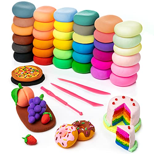 Air Dry Clay for Kids Modeling Kit | Bake Shoppe & Cute Critters Themed Activity Books | 36 Colors of Molding Clay Magic
