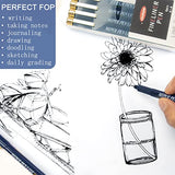 Fineliner Pens Black Multiple Size Nibs Drawing-Pens for Sketch Paint and Doodle Waterproof No Bleeding Art Pens 6 Pcs