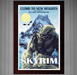 Skyrim - Become Dragonborn - Vintage Travel Poster - 11x17