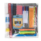 12 Pack of 45 Piece School Supply Kit Grades K-12, Wholesale School Supplies for Kids Includes Folders Notebooks Pencils Pens and Much More!